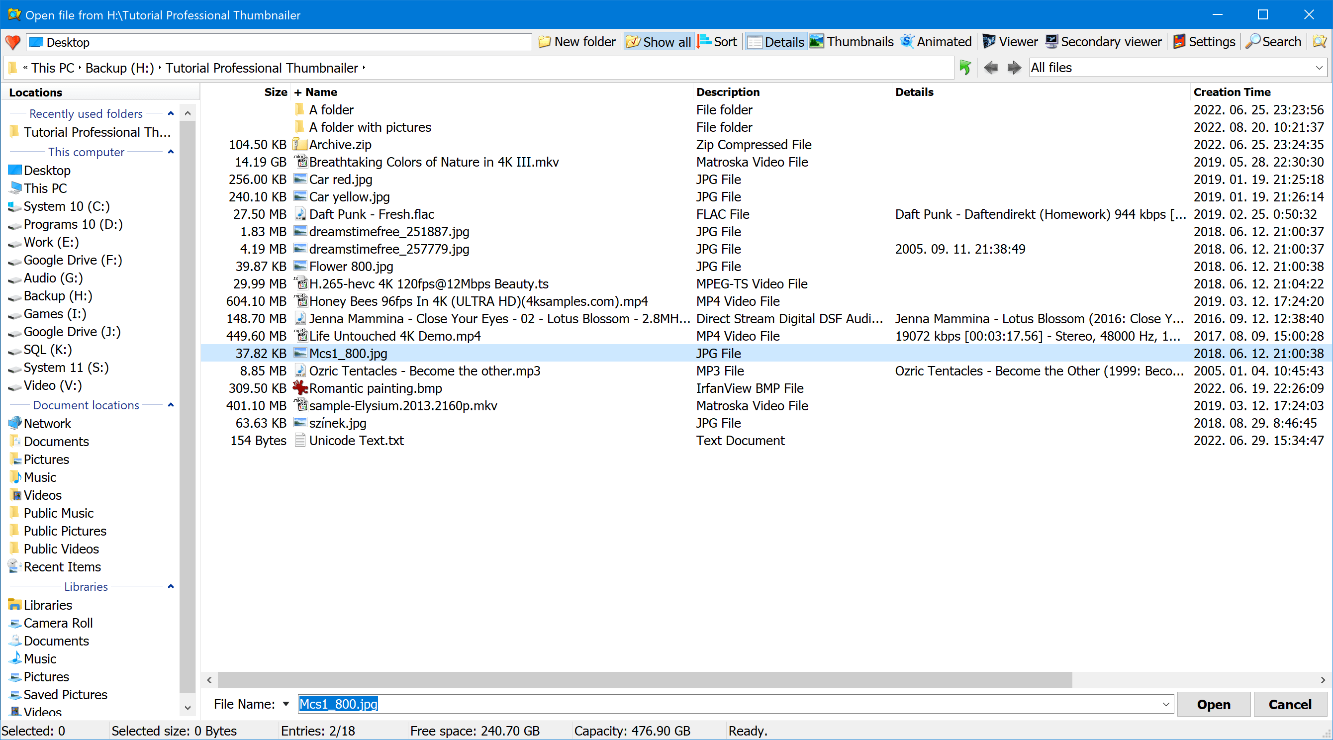 Filesystem Dialogs Library Snapshots File and folder dialog library